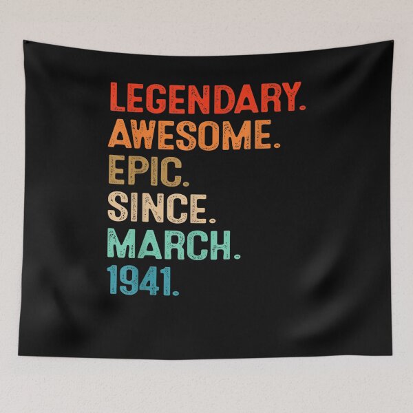 Item preview, Awesome Since March 1941 80th Birthday Gift 80 Years Old  designed and sold by avareid3.