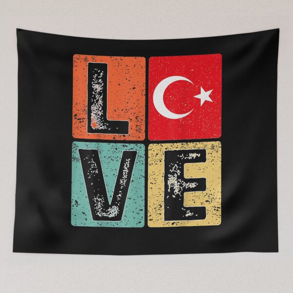 Item preview, Vintage Retro I Love Turkey Flag For Turkish Pride Gift  designed and sold by avareid3.