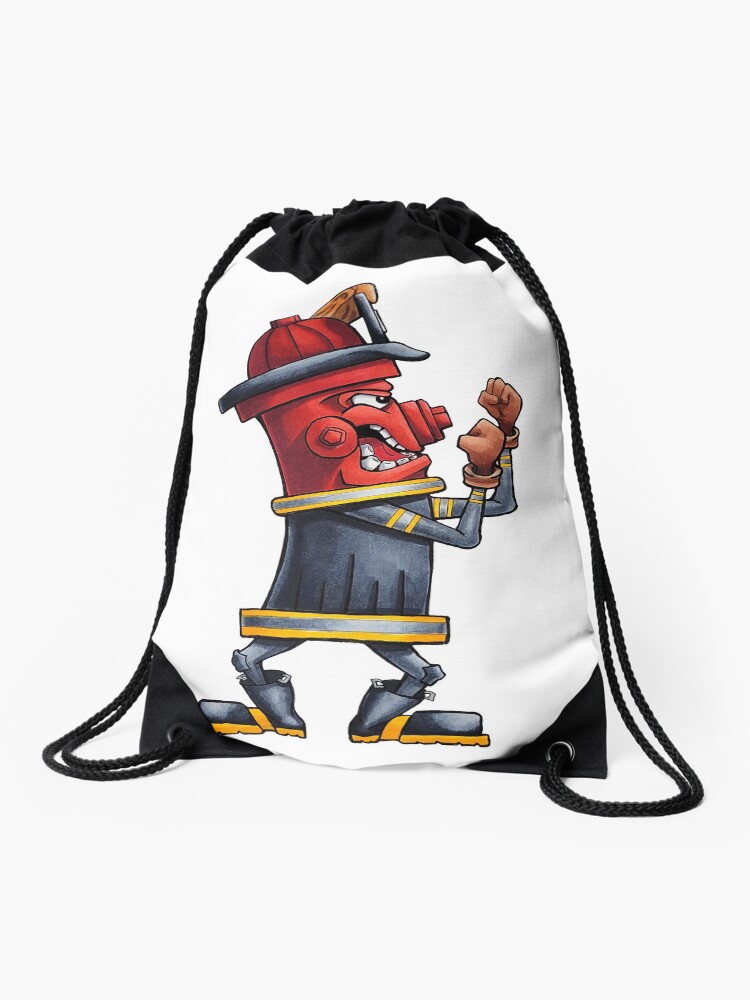 Thumbnail 1 of 3, Drawstring Bag, Hydrant Fire Fighter Fireman Up designed and sold by FiremanUP.