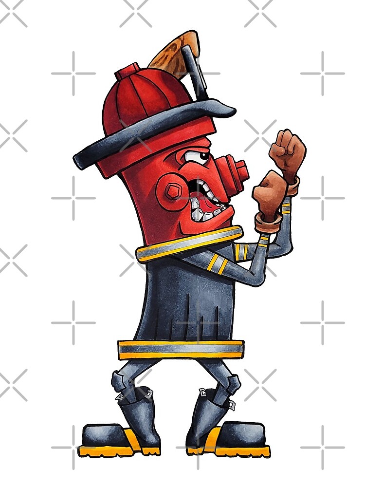 Thumbnail 3 of 3, Drawstring Bag, Hydrant Fire Fighter Fireman Up designed and sold by FiremanUP.