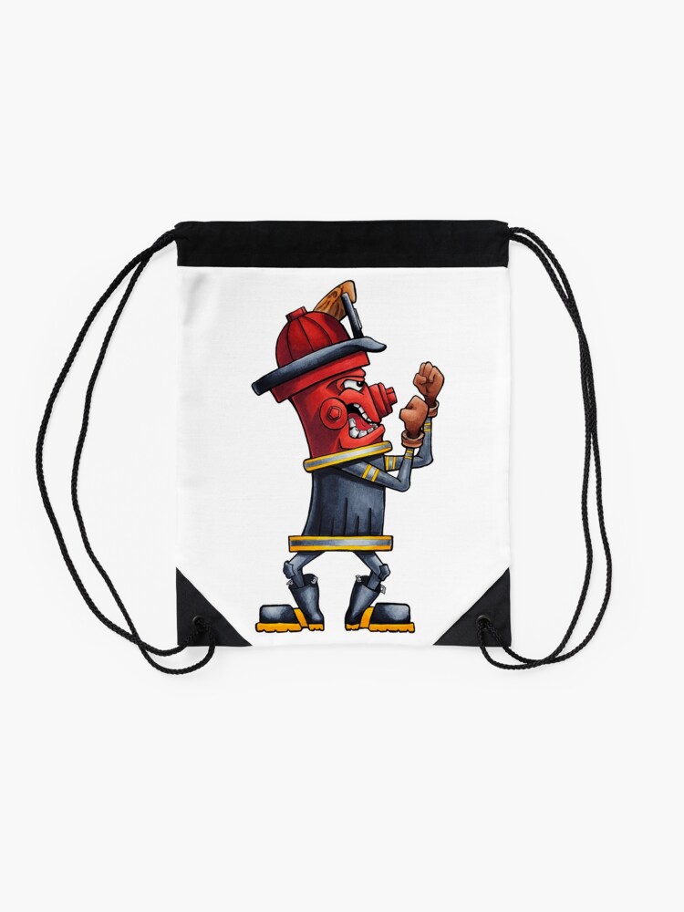 Thumbnail 2 of 3, Drawstring Bag, Hydrant Fire Fighter Fireman Up designed and sold by FiremanUP.