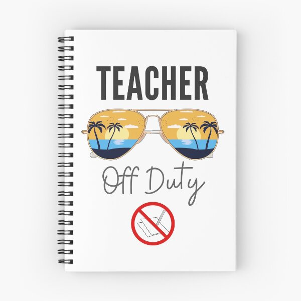 Item preview, Teacher Off Duty Sunglasses Beach Sunset Sticker designed and sold by kstrafen.