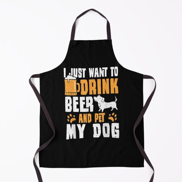 Item preview, Funny Dog I Just Want To Drink Beer And Pet My Dog Beer designed and sold by avareid3.
