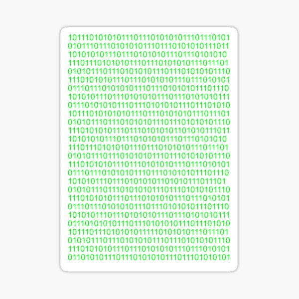 "Binary Numbers 01011101" Sticker for Sale by Jerry-Jeffers | Redbubble