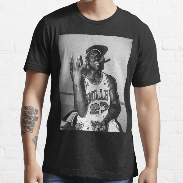 90er Jahre Vintage Michael Jordan Drei-Torf Schwarz-Weiß Classic T-Shirt Essential T-Shirt