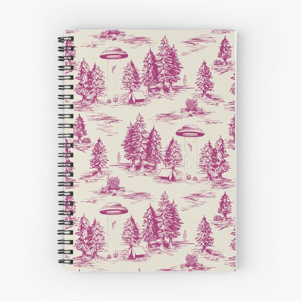 Item preview, Magenta Alien Abduction Toile De Jouy Pattern designed and sold by somecallmebeth.