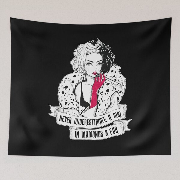 Item preview, Cruella De Vil Never Underestimate A Girl In Diamonds And Fur Classic , Cruella Deville Villain Tee, 101 Dalmatians Tee designed and sold by YQPPAL.