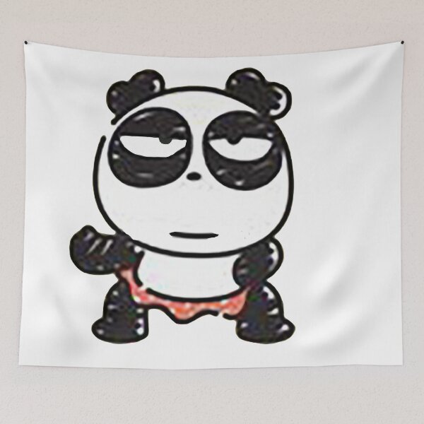 Item preview, cartoon panda, indifferent, angry, black and white, asian, unhappy panda designed and sold by Nostrathomas66.
