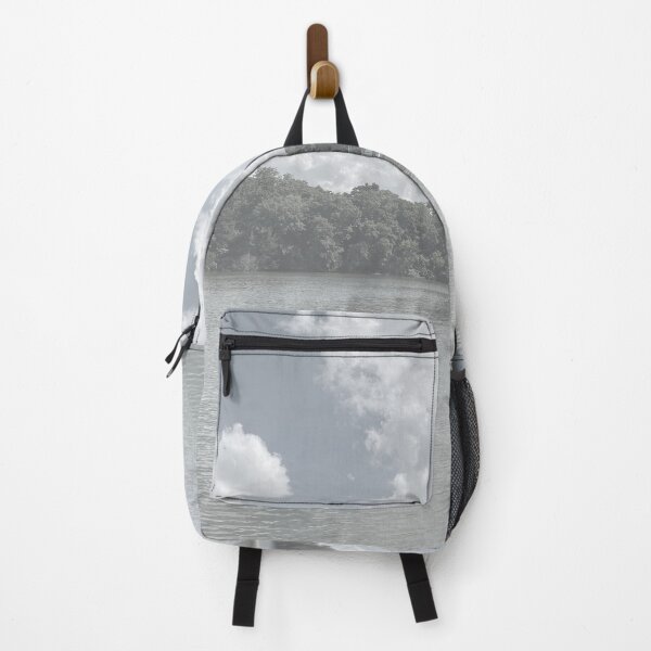 Item preview, Afternoon Boating at Lake Shawnee in gray designed and sold by GeoTeasters.