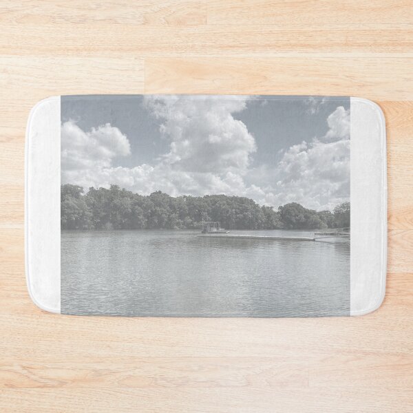 Item preview, Afternoon Boating at Lake Shawnee in gray designed and sold by GeoTeasters.