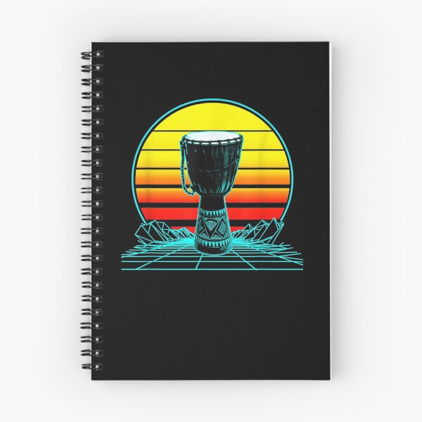 Item preview, Retro Vintage Sunset Djembe Drum  designed and sold by avareid3.