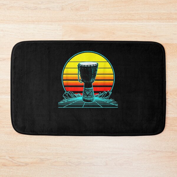 Item preview, Retro Vintage Sunset Djembe Drum  designed and sold by avareid3.