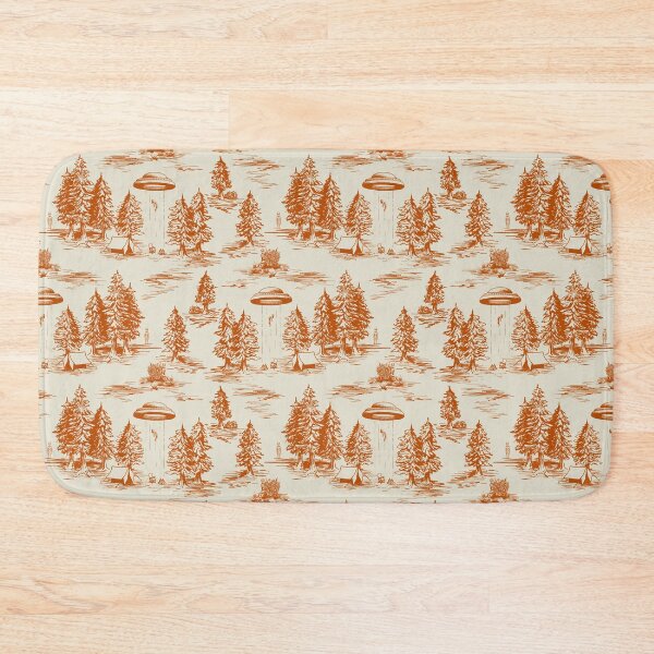 Item preview, Orange Alien Abduction Toile De Jouy Pattern designed and sold by somecallmebeth.