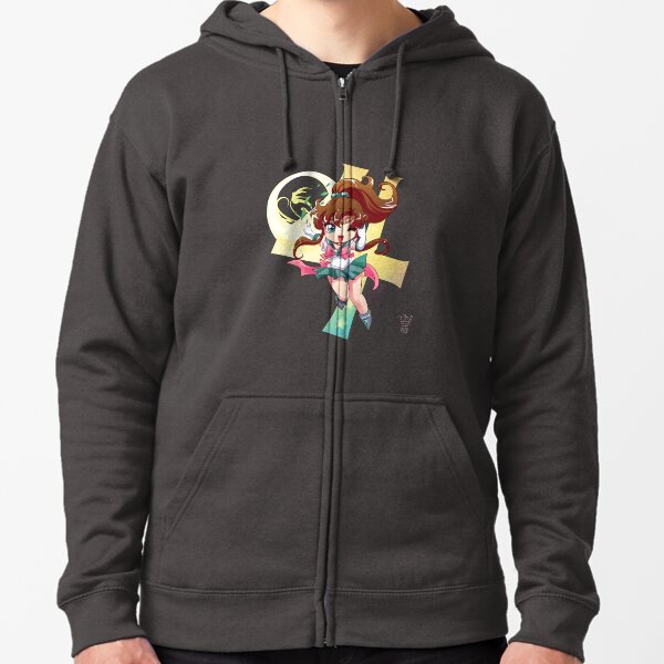 Chibi Super Sailor Jupiter Zipped Hoodie