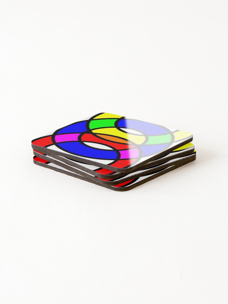 Thumbnail 4 of 5, Coasters (Set of 4), THREE RINGS designed and sold by acceptablekiwi.
