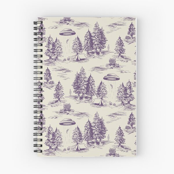 Item preview, Purple Alien Abduction Toile De Jouy Pattern designed and sold by somecallmebeth.