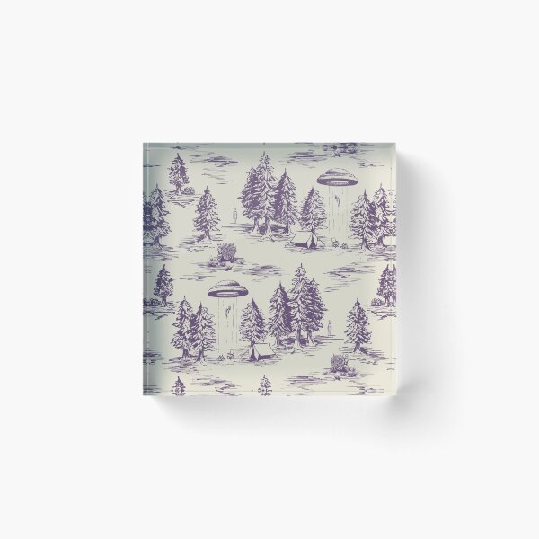 Item preview, Purple Alien Abduction Toile De Jouy Pattern designed and sold by somecallmebeth.
