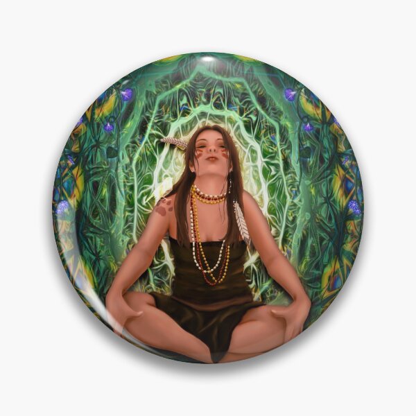 Item preview, Vision Quest Spirit Alchemy - Visionary Art Entheogen Illustration designed and sold by Leah McNeir.