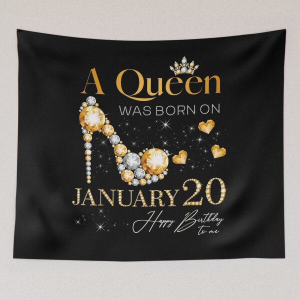 Item preview, A Queen Was Born On January 20 20th January Birthday  designed and sold by avareid3.