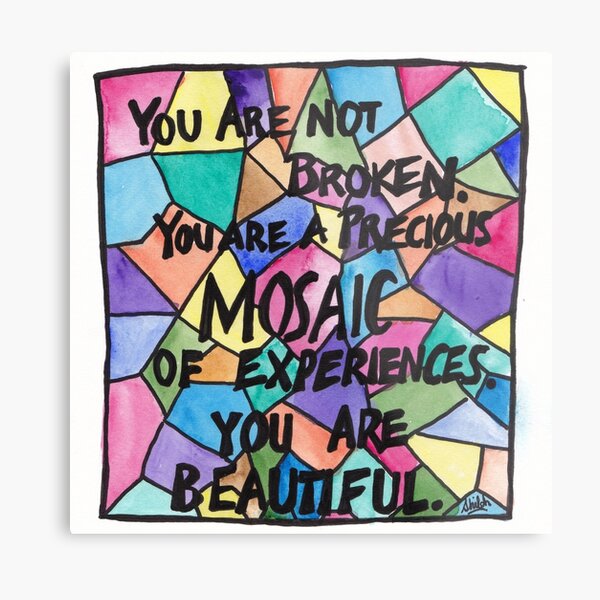 Precious Mosaic Metal Print