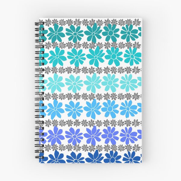 Item preview, Blues Aquas and Gray floral Pattern designed and sold by GeoTeasters.