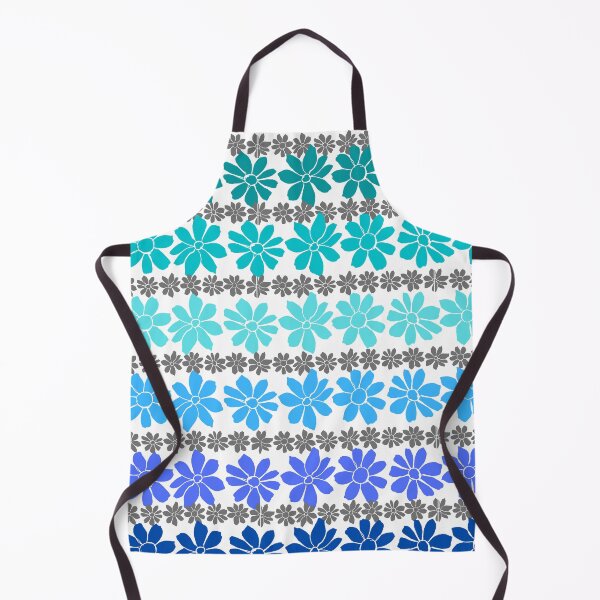 Item preview, Blues Aquas and Gray floral Pattern designed and sold by GeoTeasters.