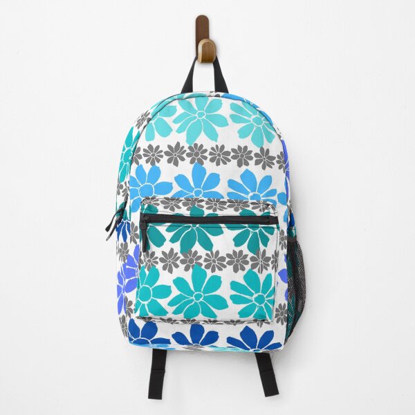 Item preview, Blues Aquas and Gray floral Pattern designed and sold by GeoTeasters.
