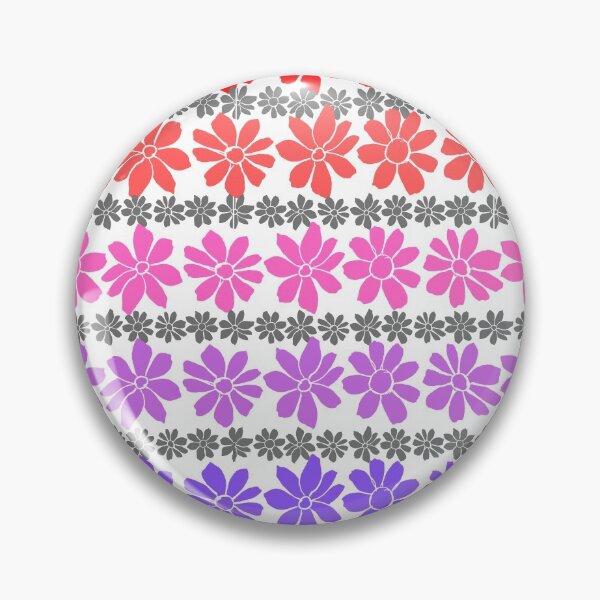 Item preview, Red Coral Pink, Purple, Blue and Gray floral Pattern designed and sold by GeoTeasters.