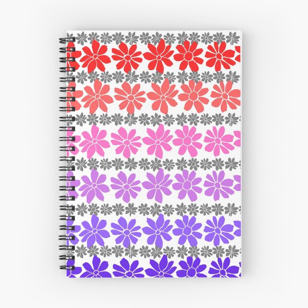 Item preview, Red Coral Pink, Purple, Blue and Gray floral Pattern designed and sold by GeoTeasters.