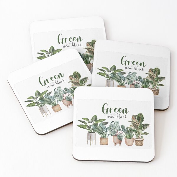 Item preview, Green is the new black Houseplant Love Nature designed and sold by travellb.
