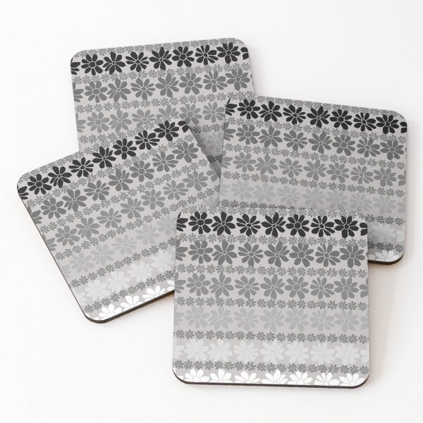 Item preview,  Shades of Gray floral Pattern designed and sold by GeoTeasters.