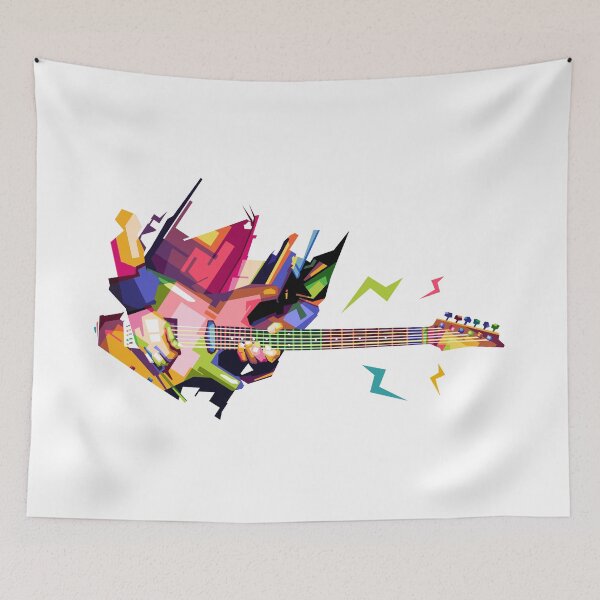 Item preview, Abstract Guitar PopArt - Artprint designed and sold by Rizky Dwi Aprianda.