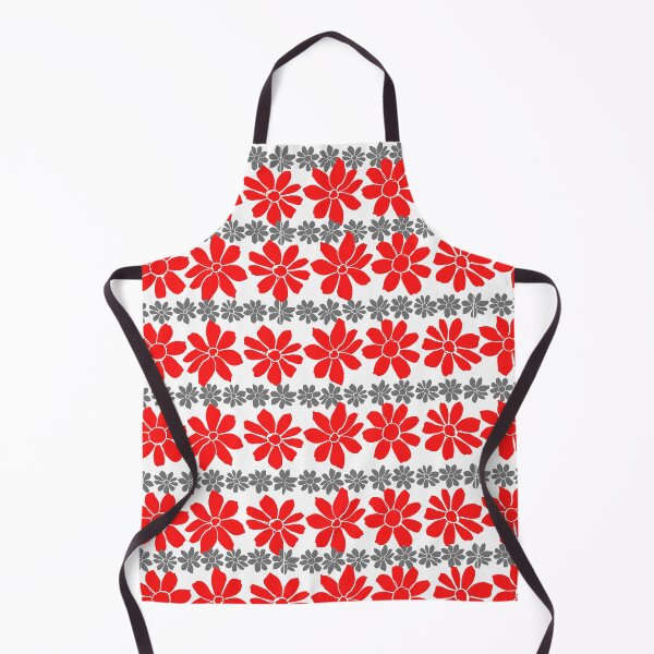 Item preview, red and Gray floral Pattern designed and sold by GeoTeasters.