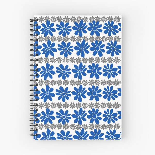 Item preview, blue and Gray floral Pattern designed and sold by GeoTeasters.