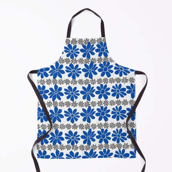Item preview, blue and Gray floral Pattern designed and sold by GeoTeasters.