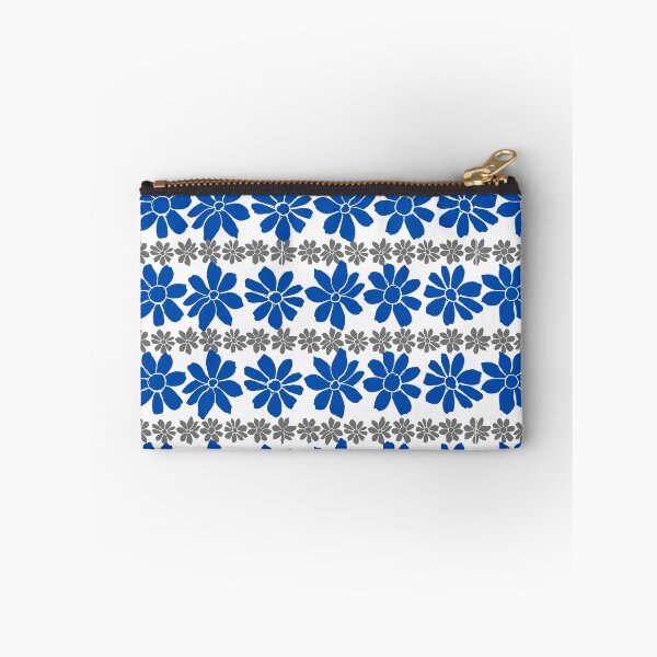 Item preview, blue and Gray floral Pattern designed and sold by GeoTeasters.