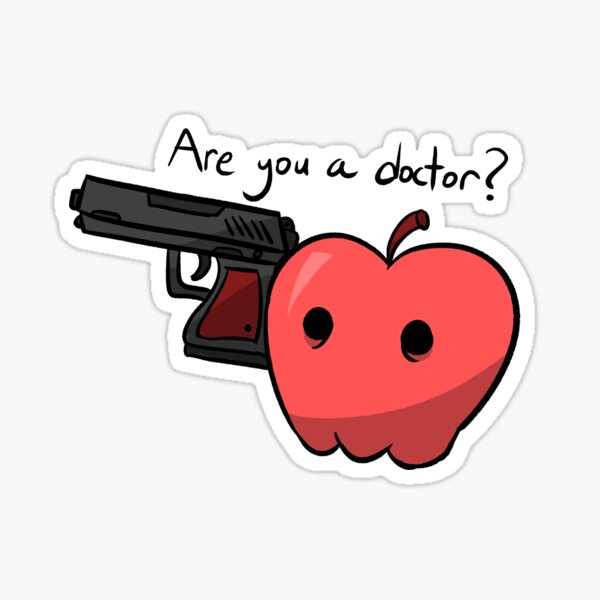 An Apple A Day (Red) Sticker