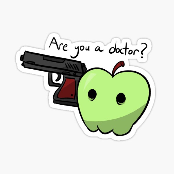 An Apple A Day (Green) Sticker