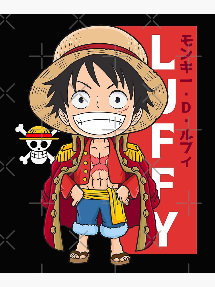 Chibi Luffy' Poster by PsychoDelicia. Displate. Anime , Manga