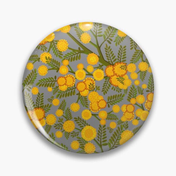 Item preview, Golden Wattle Flowers - Retro Spring Pattern  designed and sold by Sketchbook Designs.