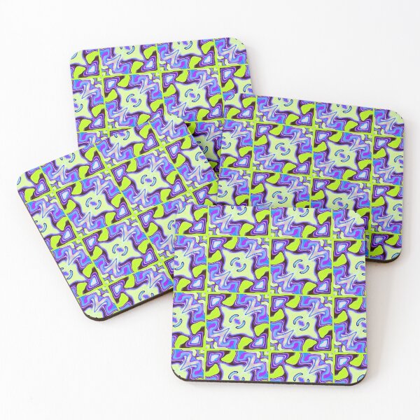 Item preview, Mood Swing Green Yellow Blue Purple Pink Pattern designed and sold by Sector18.