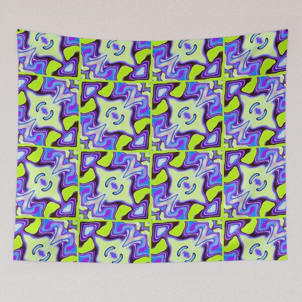 Item preview, Mood Swing Green Yellow Blue Purple Pink Pattern designed and sold by Sector18.