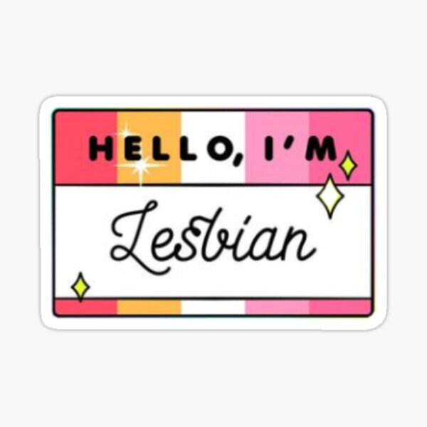 Pegatina «hola soy lesbiana» de ArtByMal | Redbubble
