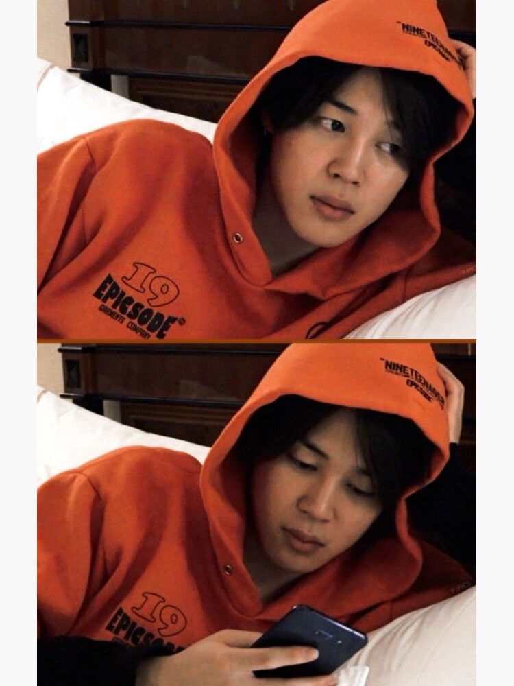 Jimin 2025 orange hoodie