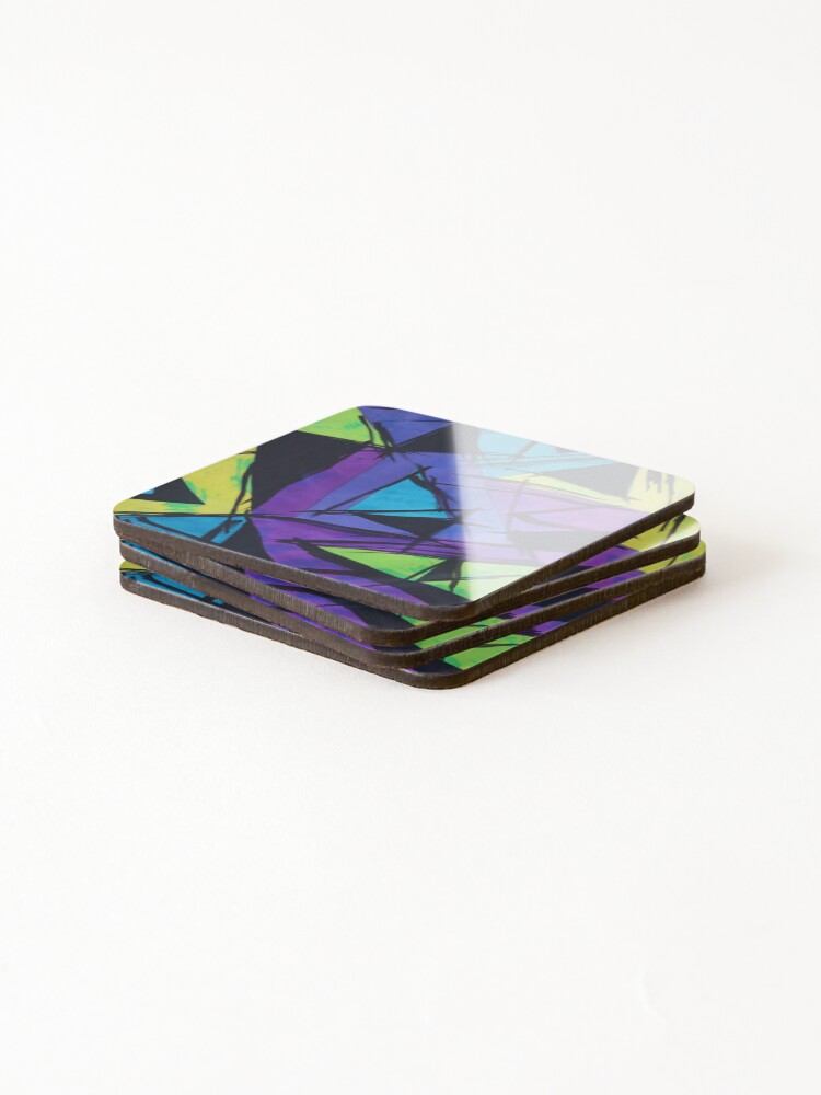 Thumbnail 4 of 5, Coasters (Set of 4), Abstract Color Block designed and sold by divatodye.