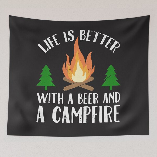 Item preview, Camping Lover Gift Life is Better With Beer And A Campfire designed and sold by hyonguerecax8.