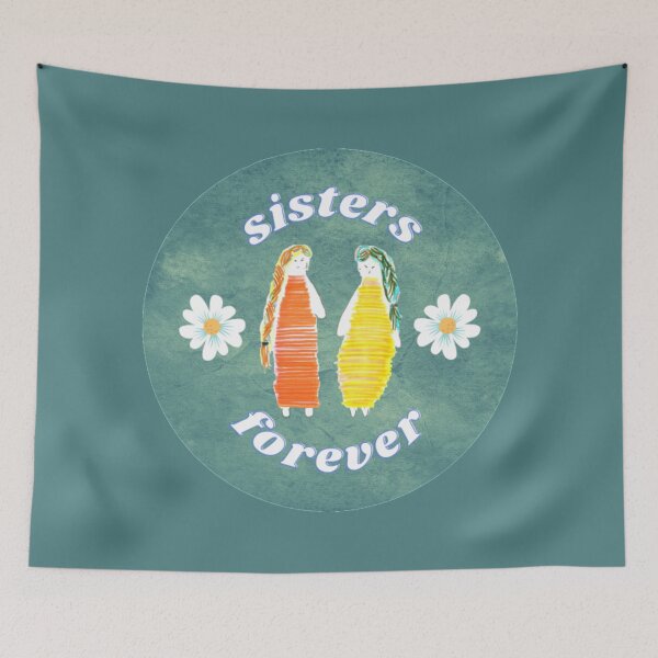 Item preview, Sisters Forever Best Friend Girl Dolls And Flowers designed and sold by H3designs.