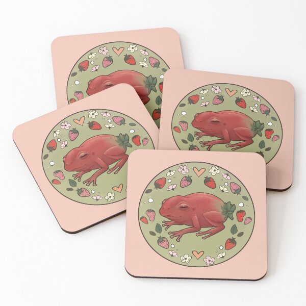 Item preview, strawberry frog (icon) designed and sold by GarbageSalt.
