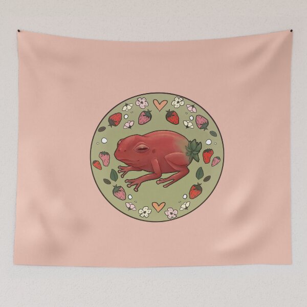 Item preview, strawberry frog (icon) designed and sold by GarbageSalt.
