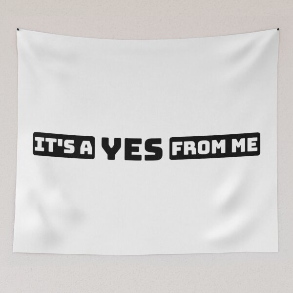 Item preview, It's a yes from me Simon cowell saying designed and sold by Fiona Shorts.